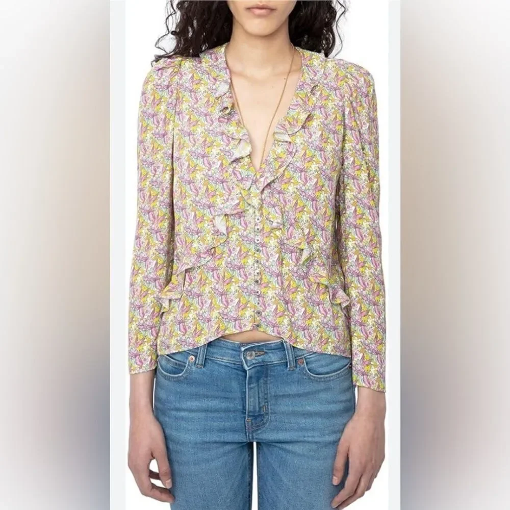 Zadig & Voltaire floral blouse. Small. NWT
